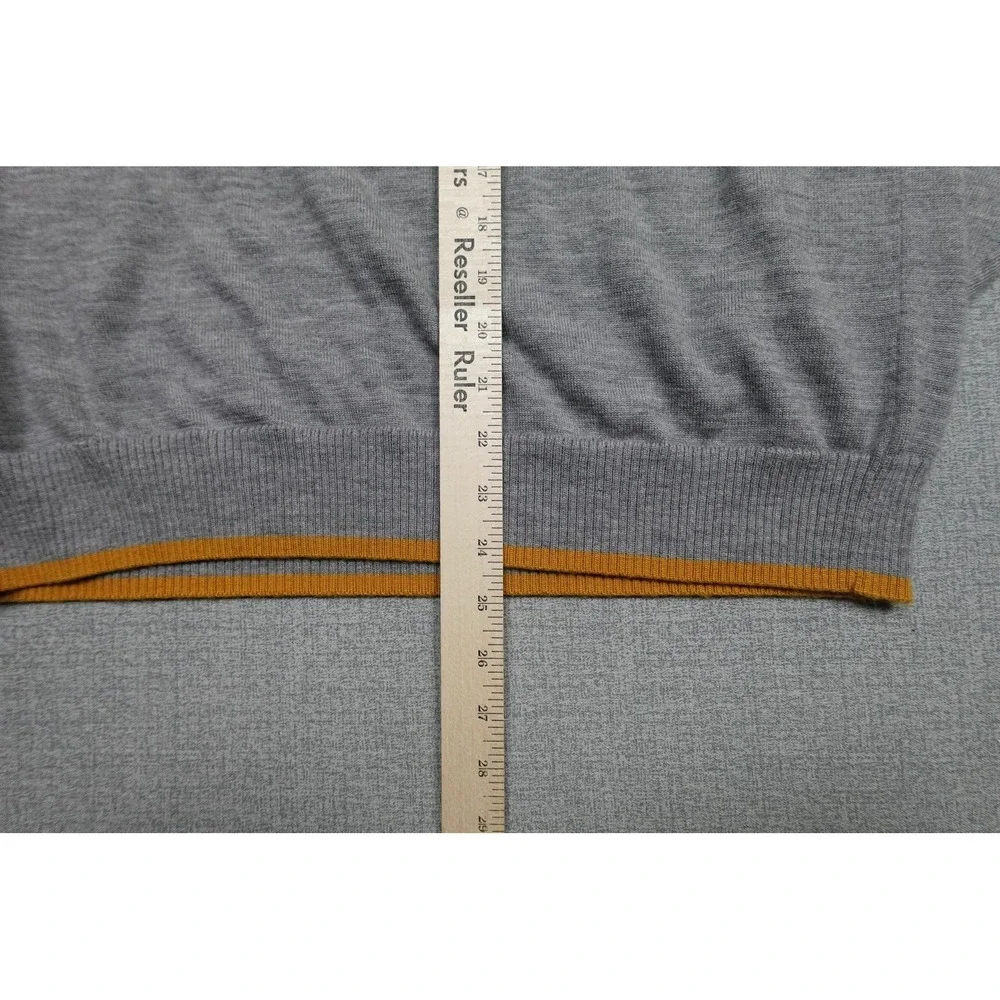 Brooks Brothers Red Fleece Sweater Mens Large Merino Wool Crewneck Colorblock